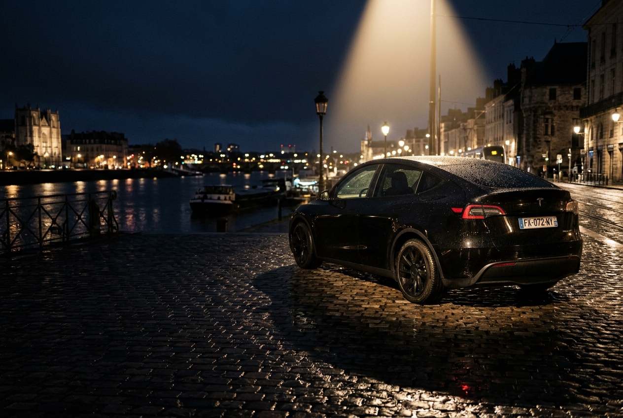 Tesla Model Y noire, VTC Vertou